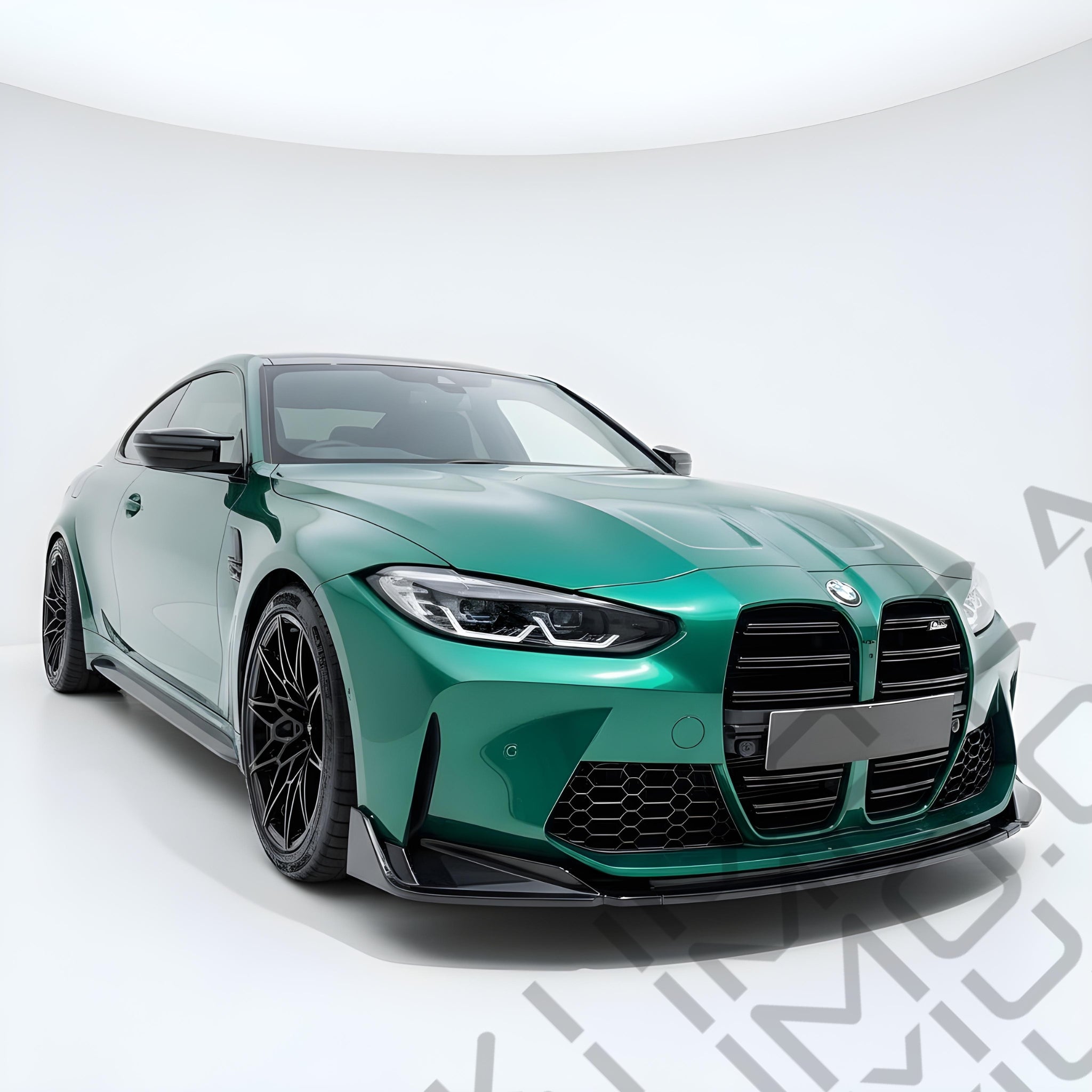 BMW M3/M4 G80/G81/G82/G83 - V2 style gloss black frontlip 3-piece